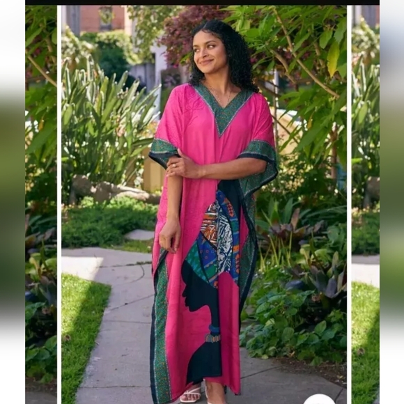Nzami Fushia Long Goddess Caftan - Picture 2 of 5